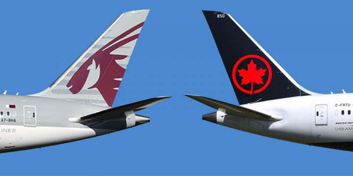 Qatar Airways and Air Canada