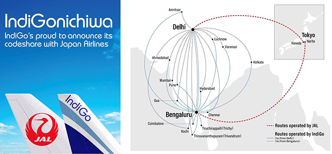 IndiGo codeshares with Japan Airlines